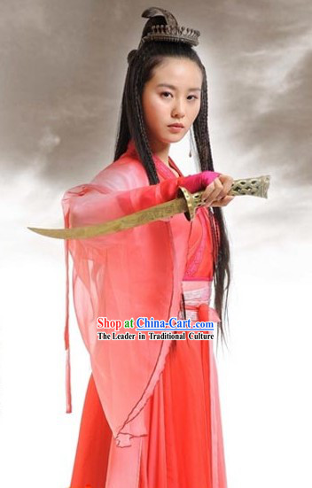 Ancient Chinese Chivalrous Girl Costumes Complete Set