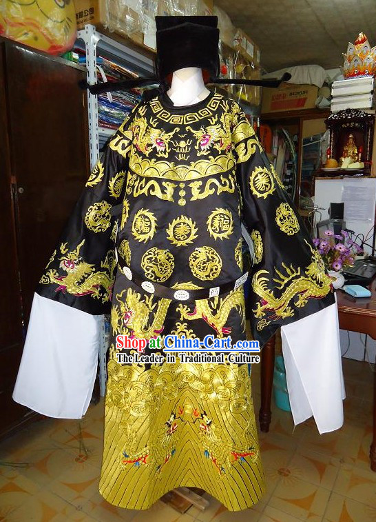 Chinese Opera Bao Gong Costumes and Hat