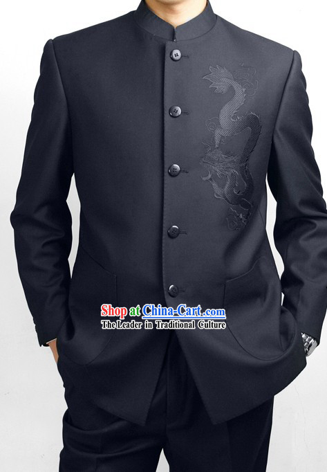 #1 Blue African Mens Wedding Suit