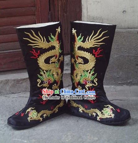 Ancient Chinese Emperor Dragon Boots