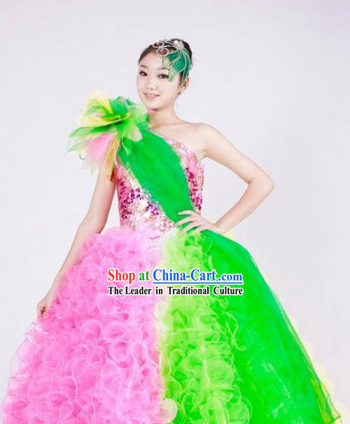 Chinese Stage Opening Dance Costumes for Women