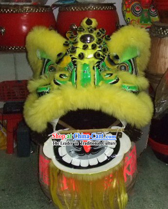Supreme Yellow Wool FUT SAN Lion Dance Costume Complete Set
