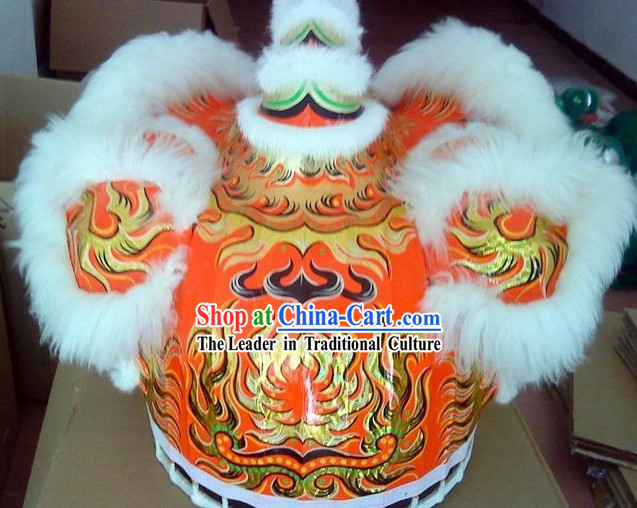 Supreme White Wool FUT SAN Laser Lion Dance Costume Complete Set