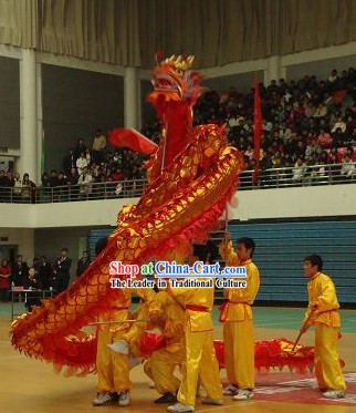 Shinning Red Dragon Dance Costume Complete Set