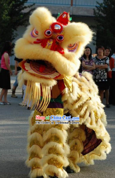 Supreme Long Wool Lion Dance Costume Complete Set for Kids