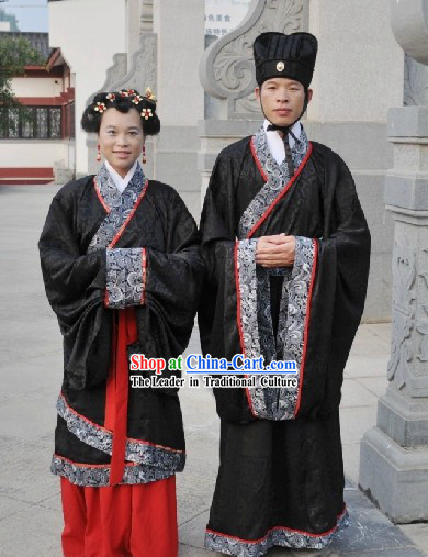 Traditional Chinese Ceremony Hanfu Suit for Men and Women