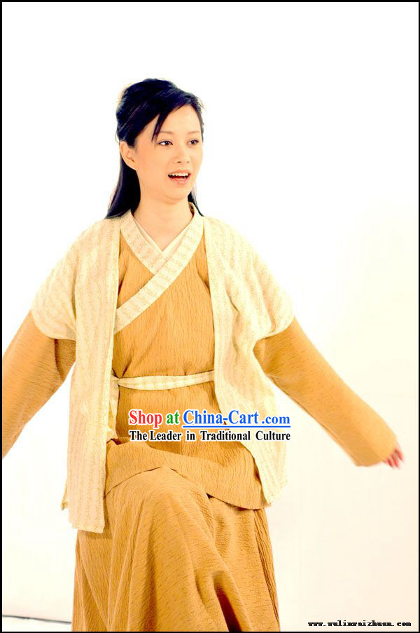 Ancient Chinese Civilian Han Fu Clothing Complete Set for Women