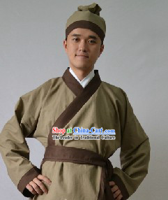 Ancient Chinese Restaurant Waiter Costumes and Hat