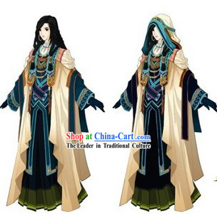 Ancient Chinese Original Tribe Costume and Accessories for Women