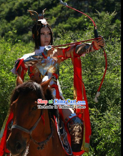 Ancient Chinese SD Genereal Armor Costumes Complete Set
