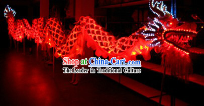 Happy Festival Celebration Electric LED Lights Dragon Dance Costumes Complete Set