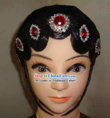 Traditional Chinese Dramatic Wig and Headpiece Set