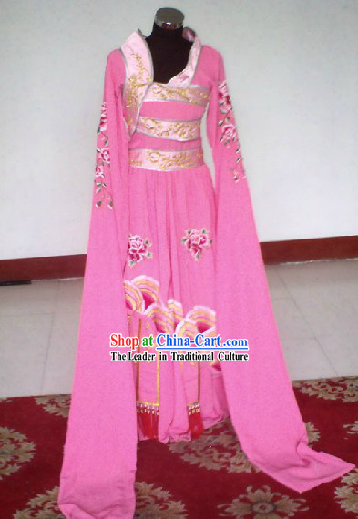 Chinese Stage Performance Dramatic Pink Empress Costumes Complete Set