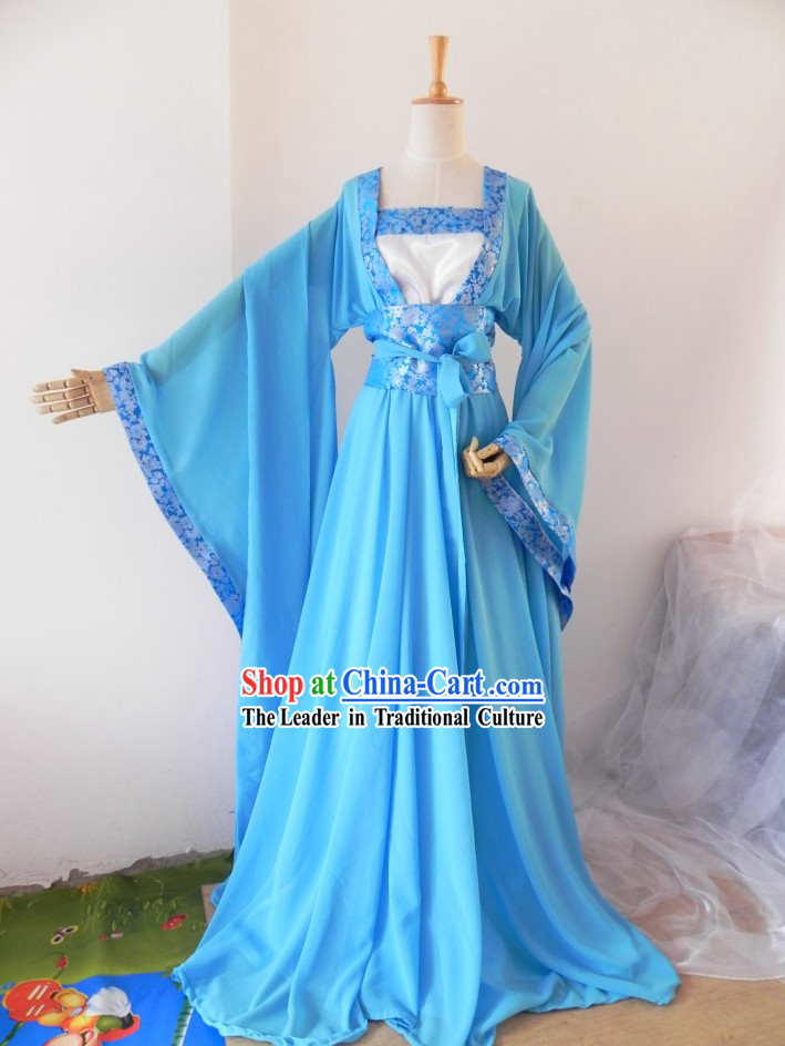 Chinese Classical Blue Costumes for Women