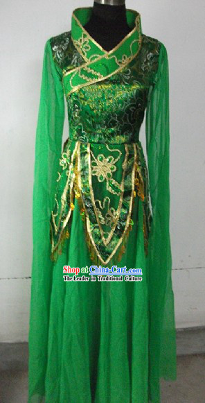 Green Chinese Classical Dancing Costume for Women