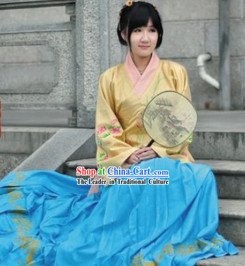 Ancient Chinese Ming Dynasty Hanfu Attire Complete Set for Women