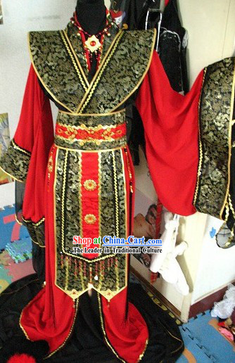 Ancient Chinese Palace Emperor Costume and Headpiece
