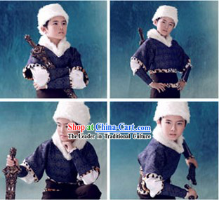 Ancient Chinese Swordsman Costume Complete Set for Children
