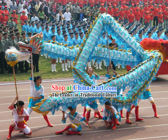 Lightweight and Shinning Chinese Handmade Net Dragon Dance Costume Complete Set