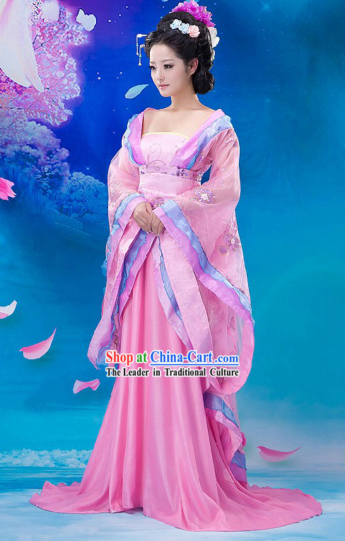 Ancient Chinese Beauty Hanfu Dress with Long Tail