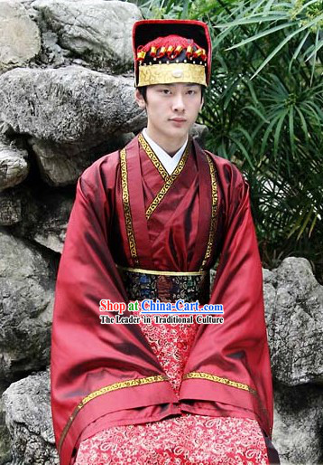 Ancient Chinese Tang Dynasty Palace Young Official Costumes and Hat