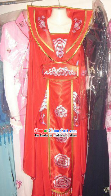 Ancient High Collar Embroidered Flower Wedding Costume