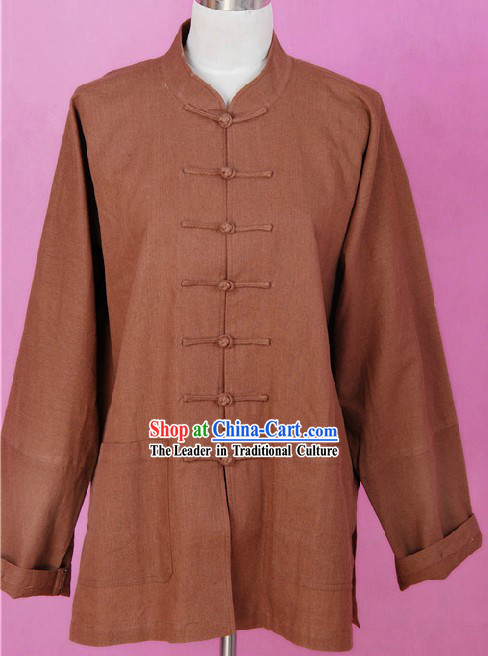 Chinese Classic Flax Martial Arts Blouse