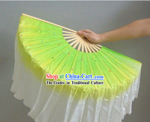 Three Colors Color Transition Silk Dance Fan