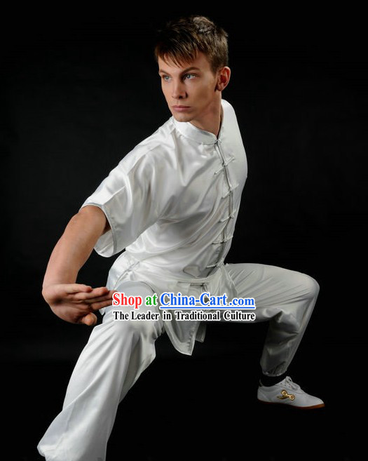 Best White Silk Tai Chi Competition Uniform for Men or Women