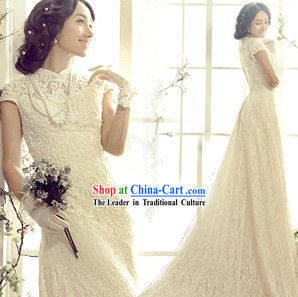 white wedding cheongsam