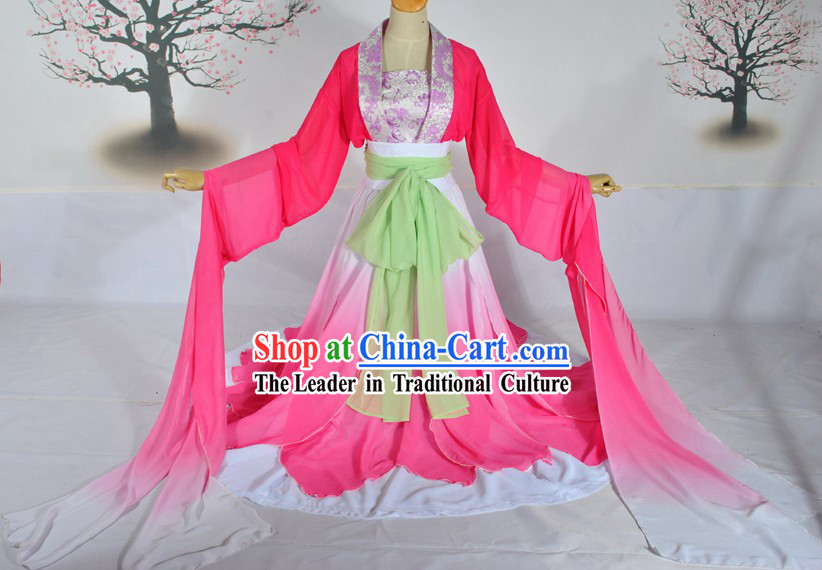 Ancient Chinese Color Transition Palace Dancing Costume Complete Set