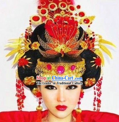 Chinese Classic Wedding Phoenix Hairpin Complete Set for Women