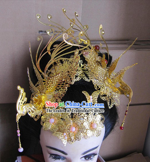 Ancient Chinese Wedding Phoenix Hair Accessories for Brides