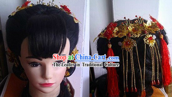 Traditional Chinese Wedding Ceremony Hair Accessories for Brides