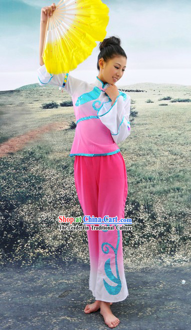 Chinese Classical Fan Dance Costumes for Women