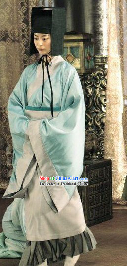 Ancient Chinese Han Dynasty Government Official Costumes and Hat