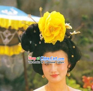 Tang Dynasty Empress Yang Guifei Wig and Hair Accessories
