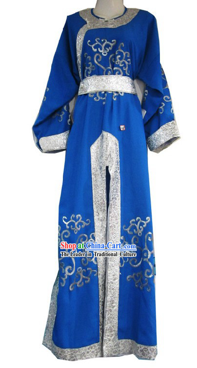 Chinese Shaosing Opera Desert Prince Blue Costume for Men