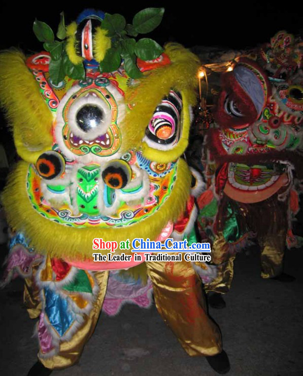 Happy Chinese New Year Lion Dancing Costumes Complete Sets