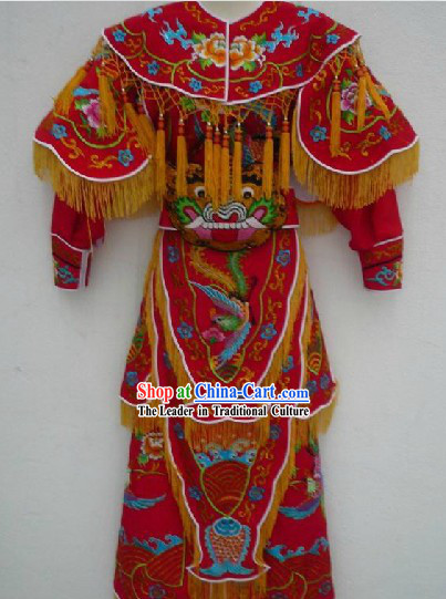 Chinese Classical Red Armor Costumes