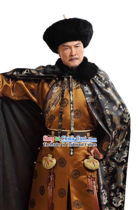 Qing Dynasty Kang Xi Chinese Emperor Dragon Cape