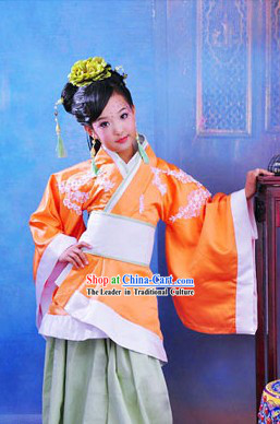 Traditional Chinese Han Fu Clothing Complete Set for Kids