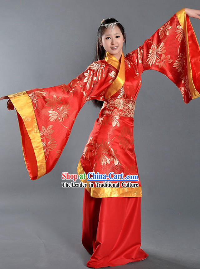 Ancient Chinese Palace Red Dance Costume