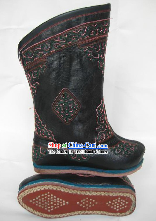 Handmade Classic Mongolian Cowhide Boots for Men