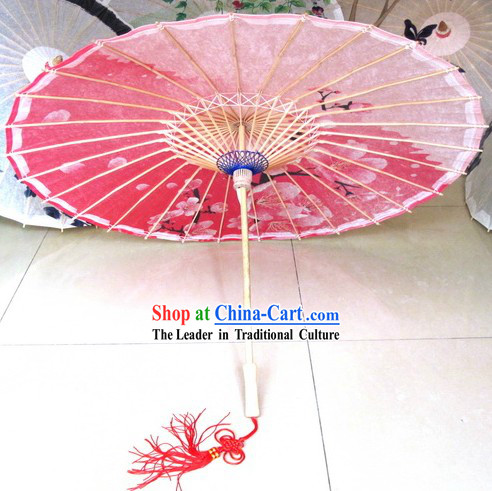 Traditional Chinese Handmade Peach Flower Umbrella
