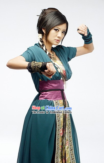 Ancient Chinese Chivalrous Girl Costumes Complete Set