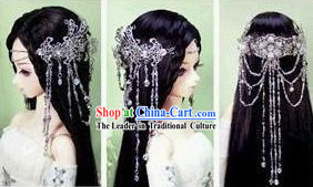Ancient Chinese Pure White Wedding Hair Accessories for Brides