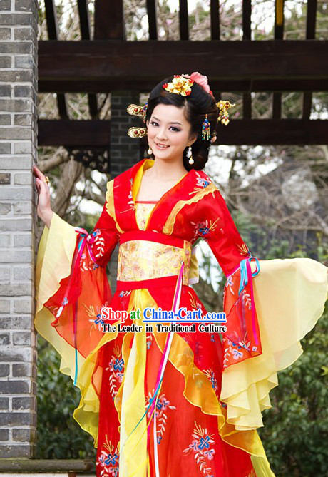 Ancient Chinese Wedding Dress Complete Set for Women