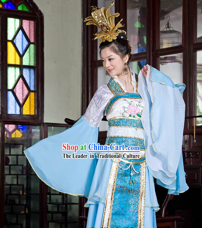 Ancient Chinese Palace Wide Sleeve Dance Costume for Women