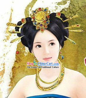 Ancient Chinese Tang Princess Hair Accessories Set